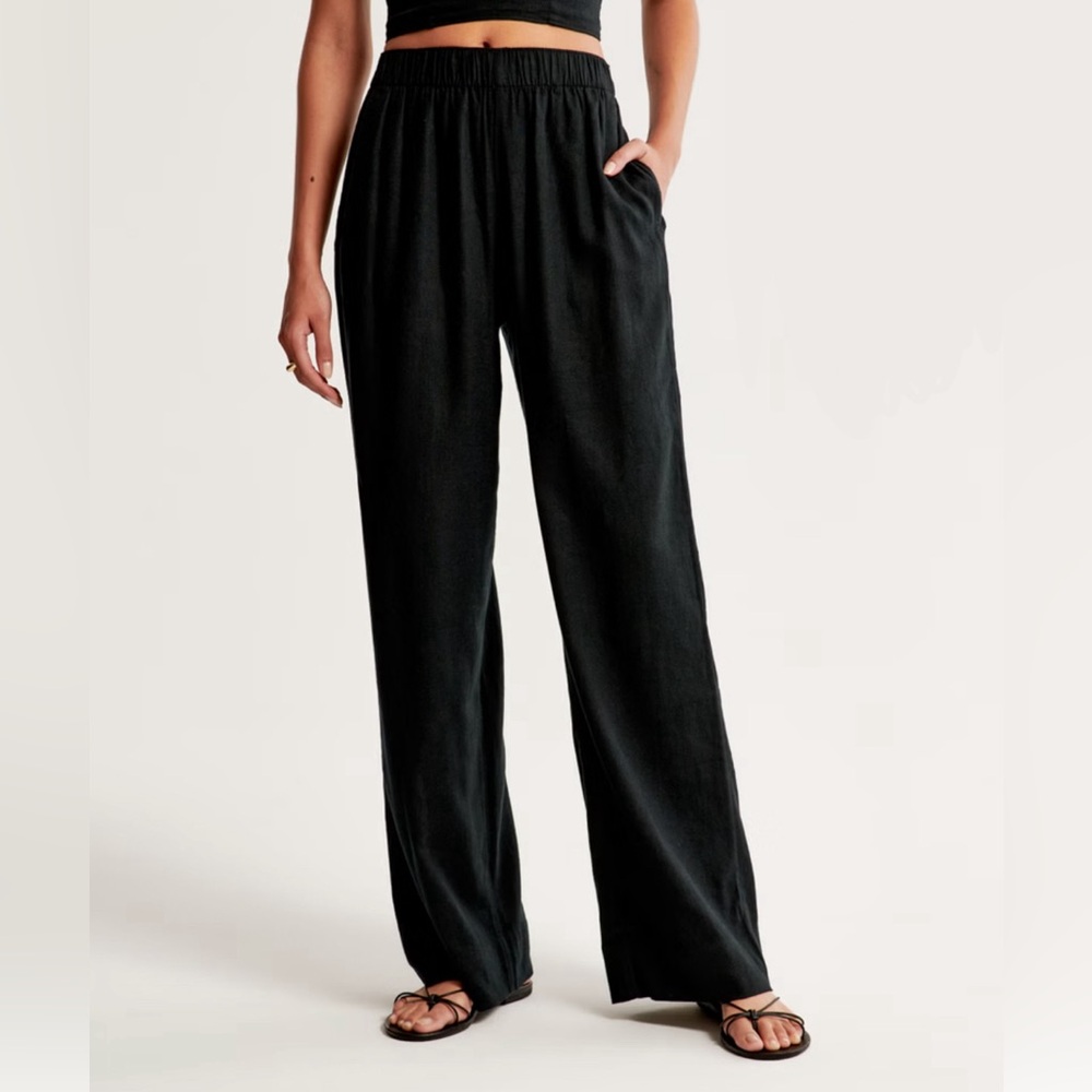 Abercrombie & Fitch Linen-Blend Pull-On Pant